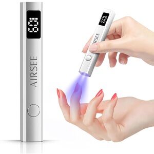 AIRSEE Cordless Nail Lamp Pen – Silver 💅⚡